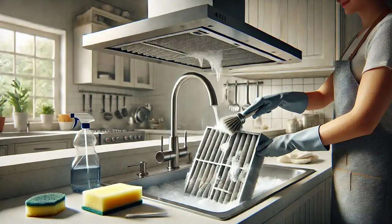 How to clean kitchen hood filter