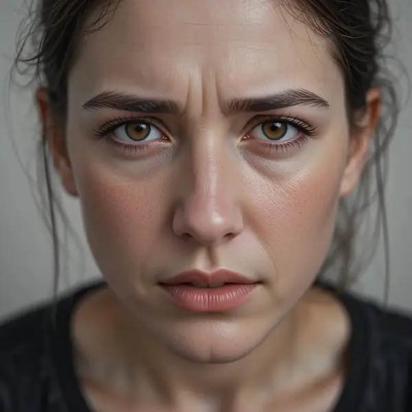a distressed woman