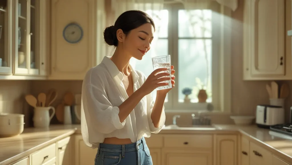 drinking water balance oil production in skin
