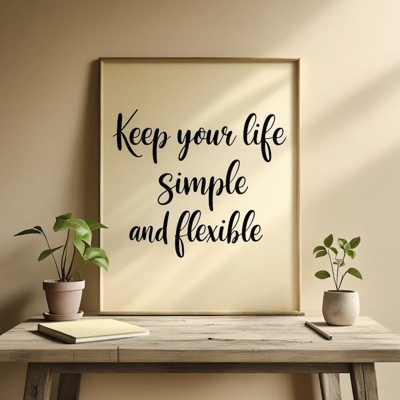 keep your life simple and flexible